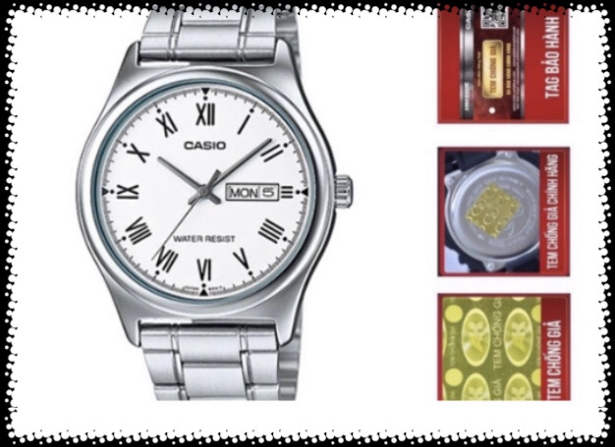 Đồng hồ nam dây thép không gỉ Casio MTP-V006D-7BUDF