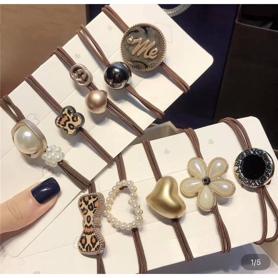 Set 60 chun buộc tóc nhiều mẫu