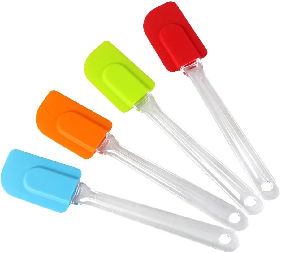 Nhà bếp Silicone Spatula, dụng cụ silicon 4 gói làm dụng cụ nhà bếp không bao gồm Cull Cull Spatula, v.v., cho nhà bếp và làm bánh