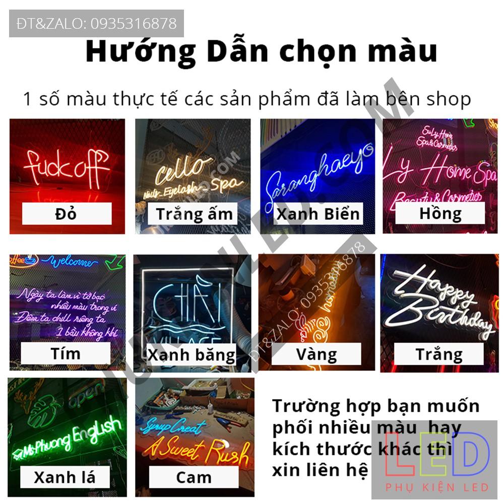 Đèn Led Neon Chữ Ngồi ở đây sẽ có người yêu cực chất - Trang trí Coffee Neon Sign - Đèn Led Neon Trang Trí