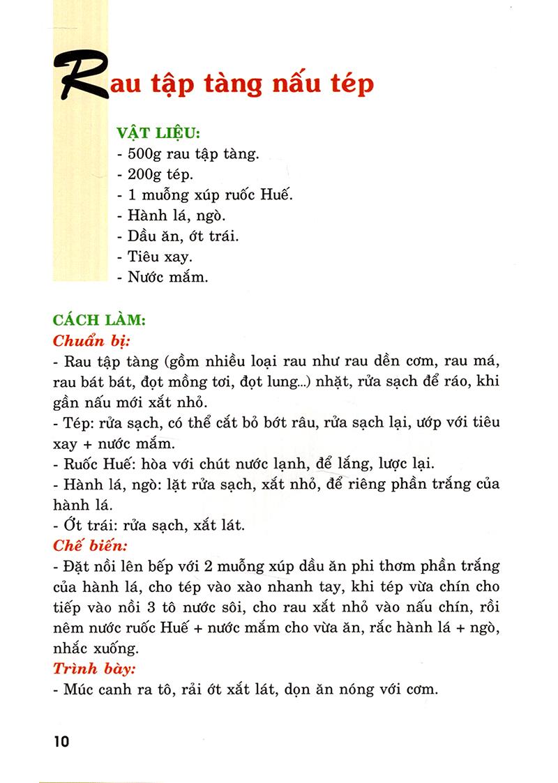 Sách Thực Đơn Nấu Ăn Gia Đình (Tập 1)