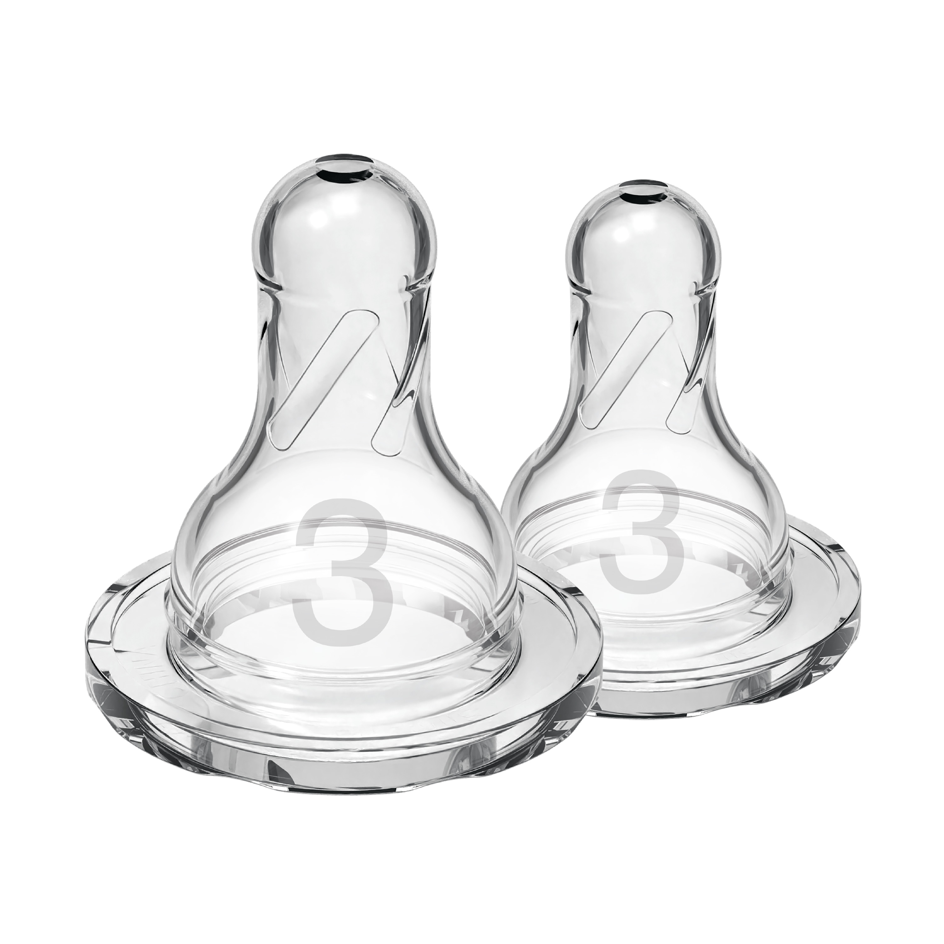 Bộ 2 núm ti Dr.Brown's bình sữa cổ thường Số 3 (6 - 9 tháng)