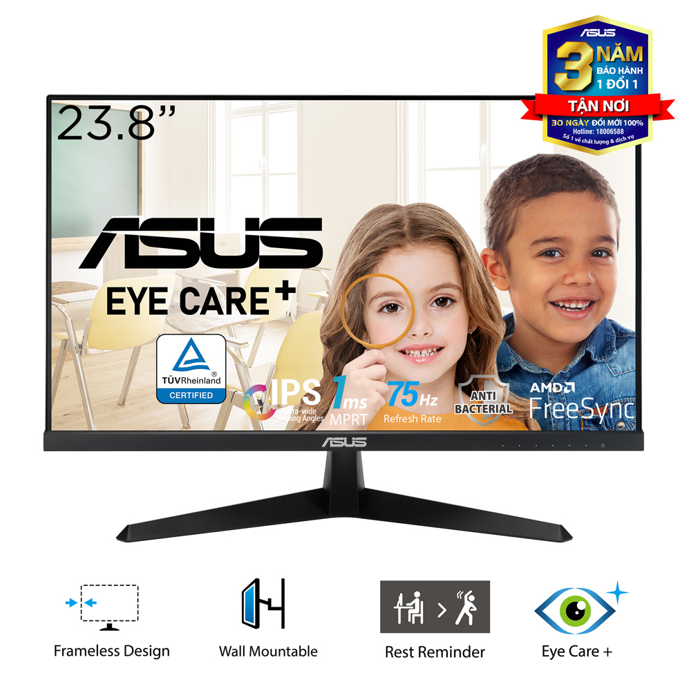 Màn Hình Chơi Game Asus VY249HE (23.8inch/FHD/IPS/75Hz/1ms) - Hàng Chính Hãng