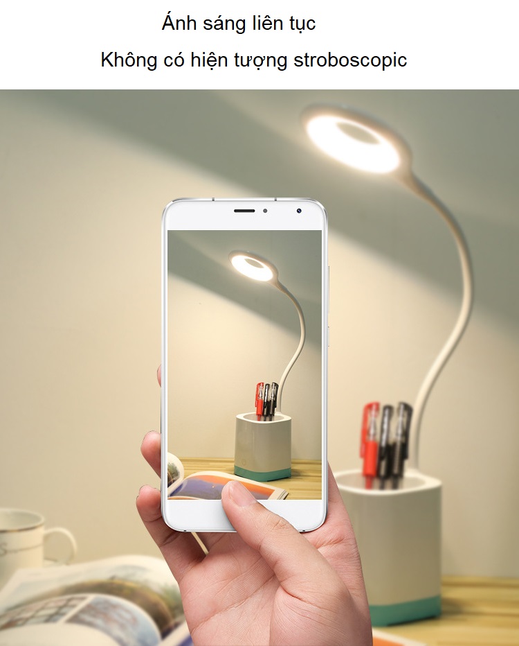 Đèn led để bàn đọc sách cắm USB pin sạc