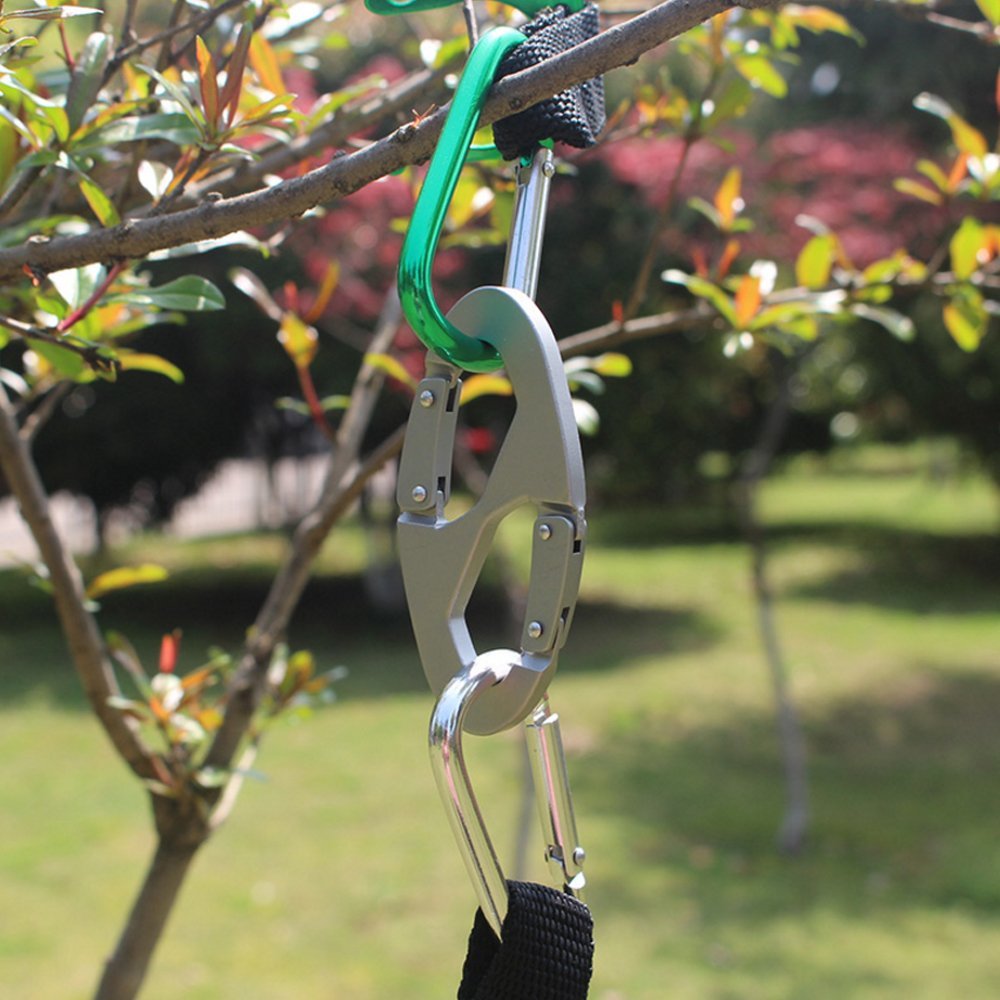 Móc Khóa Phượt Kẹp Leo Núi Dạng Carabiner Hình Số 8 Bằng Nhôm