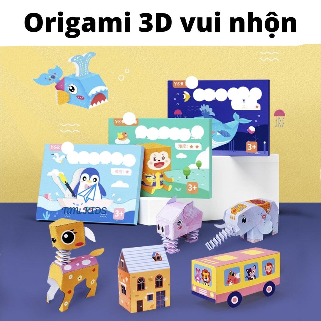 Đồ chơi giấy gấp, giấy xếp nghệ thuật origami 3D giúp bé vừa chơi vừa rèn luyện sự khéo léo và thỏa sức sáng tạo