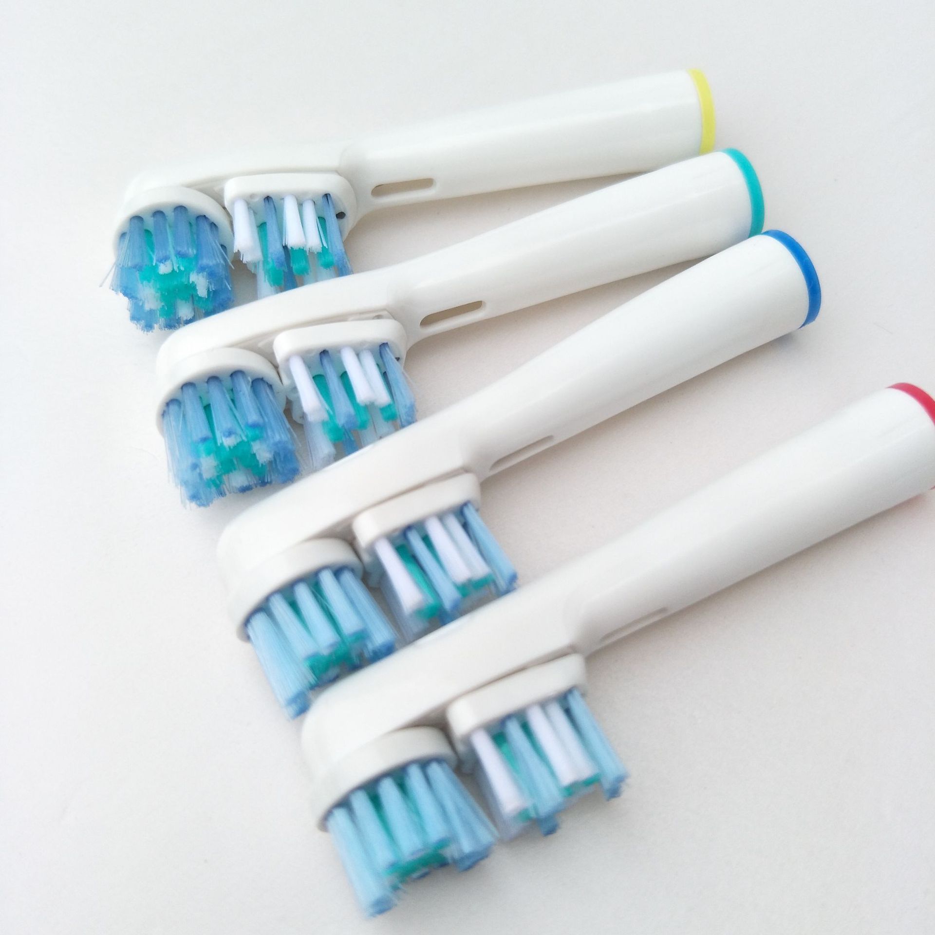 Cho máy Oral B Braun, SB-417A Dual Heads đầu kép, Bộ 4 đầu bàn chải đánh răng điện thay thế , Phá tan mọi mảng bám, làm sạch cao răng, cho răng sáng bóng