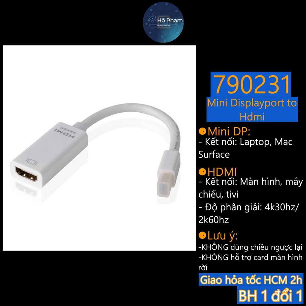 Cáp chuyển Mini Displayport to HDMI,mini dp ra hdmi FULLHD 1080p/4K có thể dùng cho laptop, Mac 2011 2017 - Hồ Phạm