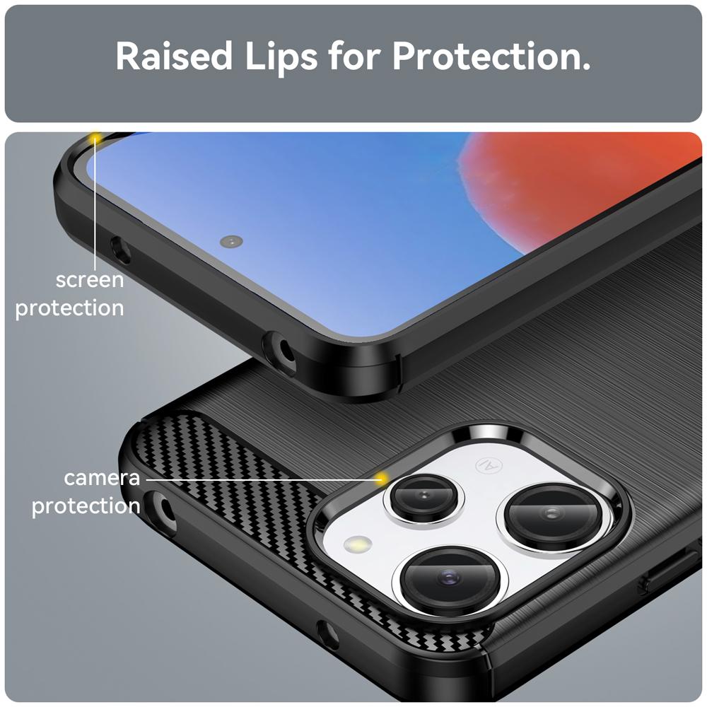 Ốp lưng cho Xiaomi Redmi 12 5G Note 12R silicone mềm Carbone phay xước chống sốc chống vân tay