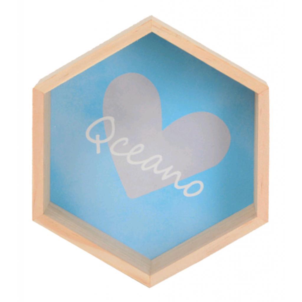 Hexagon Wall Shelf Decorative Bookshelf For Kids Room Blue