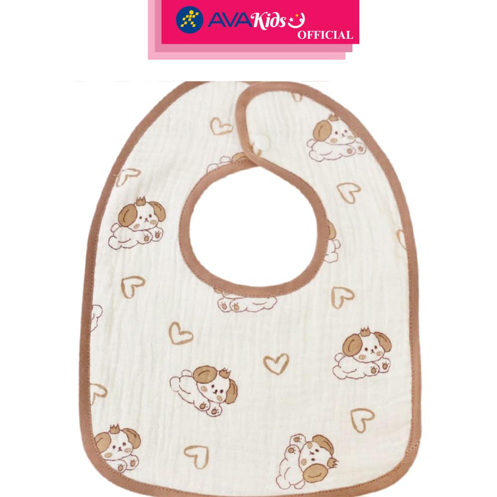 Bộ 2 yếm ăn cho bé hình vuông cotton Bessla (0 - 36 tháng) - Hàng Chính Hãng