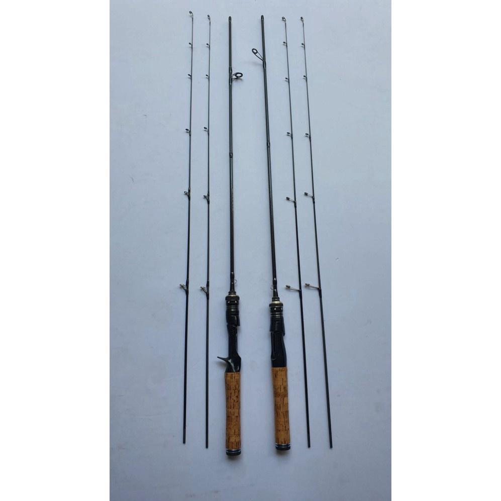 Bộ Cần Câu Lure UL 2 Ngọn Cán Gỗ_ bộ combo đứngTặng Kèm Siêu Phụ Kiện Đọt Đặc Chuyên Câu Suối, Cháp,Mương 1m