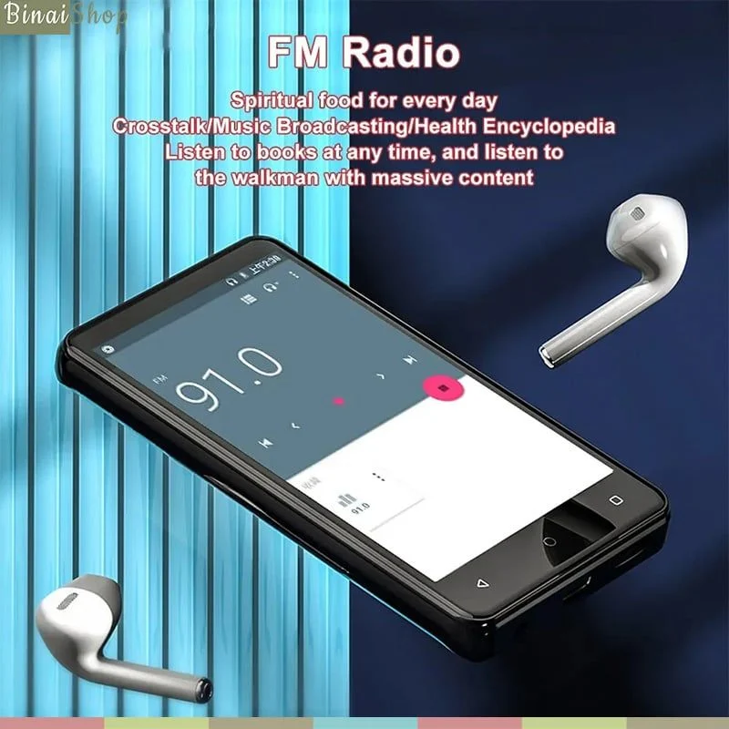 Ruizu H11 - Máy Nghe Nhạc, Xem Video, Kết Nối Bluetooth 5.0, Thời Lượng Pin 10H , Màn Hình Cảm Ứng HIFI 4.0 Inch Full (16GB) - Hàng chính hãng