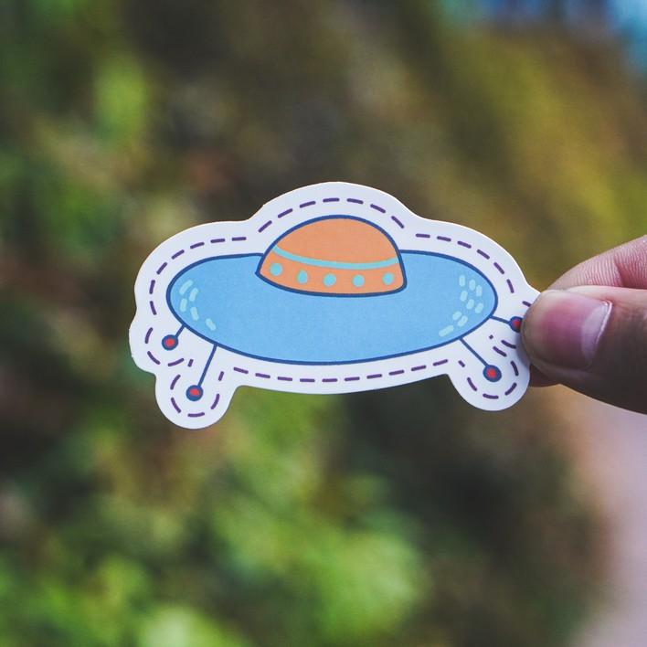 Bộ 50 Sticker VŨ TRỤ, NGÂN HÀ - phong cách chibi sễ thương - dán nón bảo hiểm, ghi-ta, tủ lạnh, máy tính