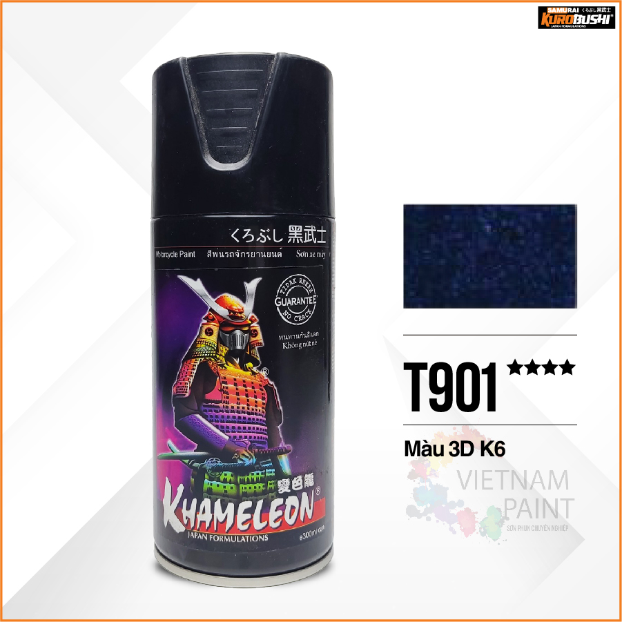 COMBO Sơn Samurai màu 3D T901 gồm 4 chai đủ quy trình độ bền cao