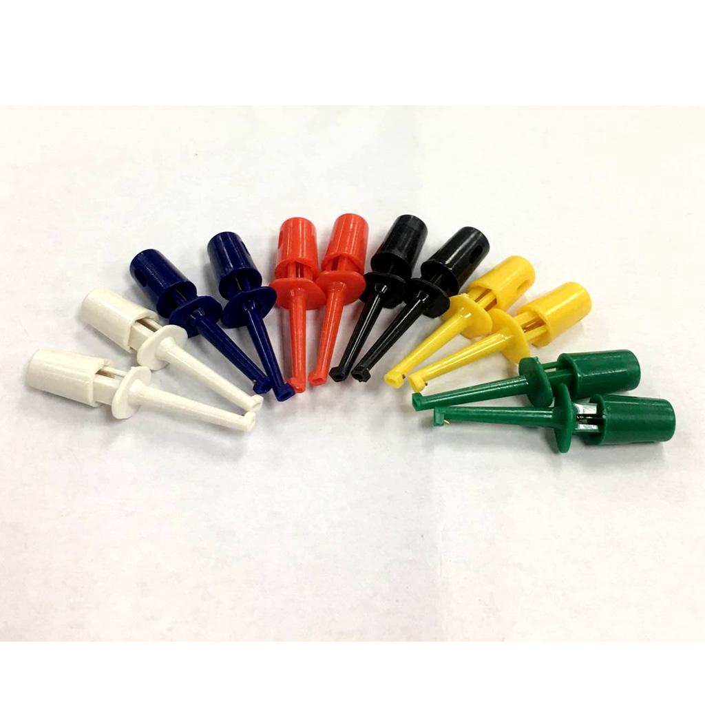 12P 6 màu Thử Móc Kẹp SMD SMART TECH Grabbers Thử Nghiệm Tàu Thăm Dò cho Ống Người Thử Nghiệm