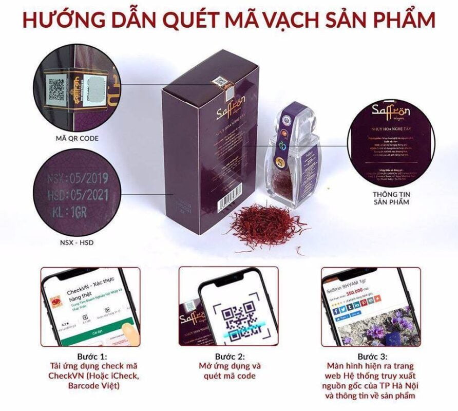 Combo Quà Biếu Cao Cấp Saffron Shyam 1gram Tặng Trà Hoa 