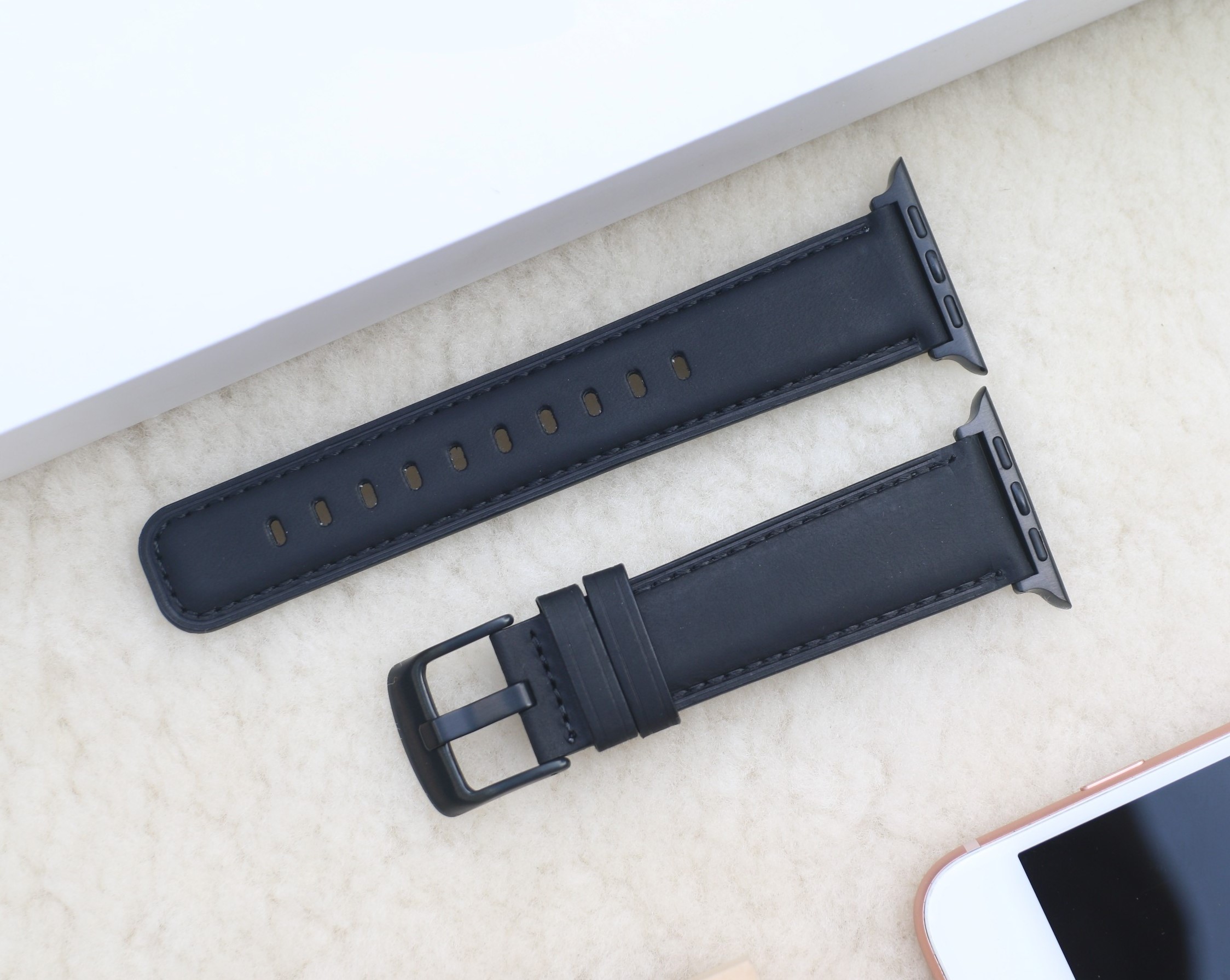 Dây Da Thay Thế Dành Cho Apple Watch Da Bò Sáp 2 Lớp Vintage Khóa Thép 316L Dành Cho Series SE 7| 6 | 5 | 4 | 3 | 2 | 1