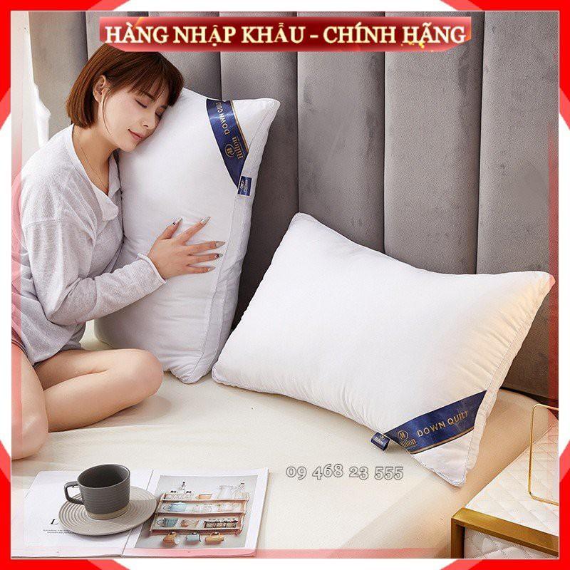 (Giá Sale) Cặp 2 Ruột Gối Nằm Hilton Chất Lượng 5 Sao Chuẩn Xịn Bông Đàn Hồi Cao Cấp 45x65 cm