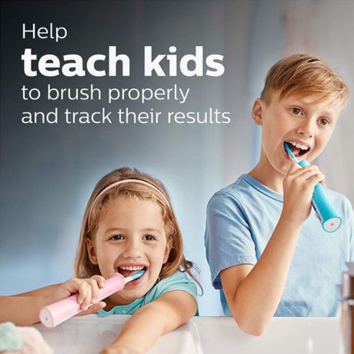 Bàn chải đánh răng điện trẻ em thương hiệu Philips HX6322/04 Sonicare For Kids - Kết nối ứng dụng thông minh - HÀNG NHẬP KHẨU