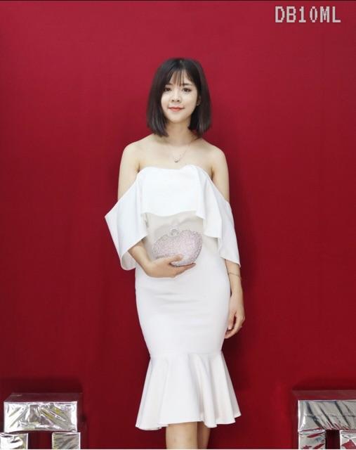 Có size M,L,XL đến 69kg - Đầm body đuôi cá cúp bèo trễ vai SIÊU GỢI CẢMMM MM