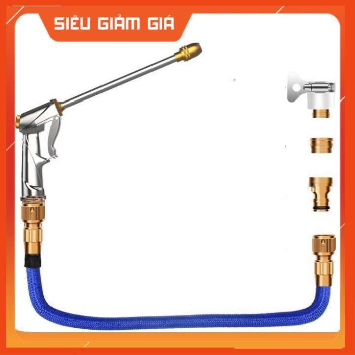 Bộ dây và vòi xịt tăng áp lực nước rửa xe tưới cây loại 7.5m  206733