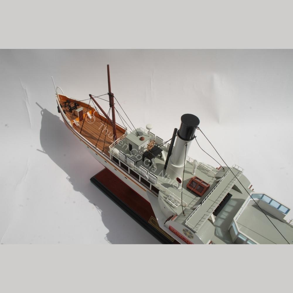 Mô Hình Thuyền Gỗ Trang Trí Phong Thủy Dạng Thuyền Du Lịch PADDLE STEAMER SKIBLADNER Chính Hãng, Hàng Xuất Khẩu Chất Lượng Cao
