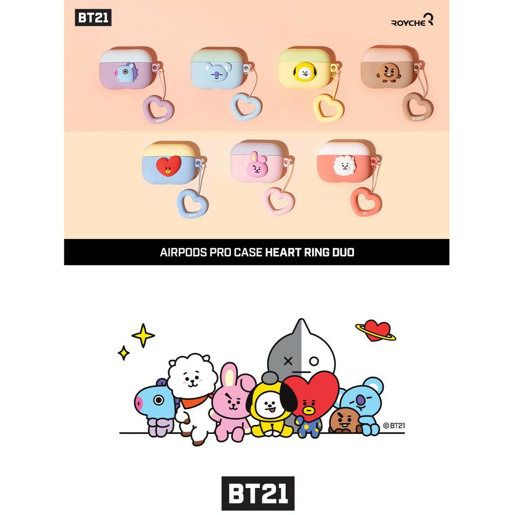 HỘP ĐỰNG AIRPOD PRO CASE HEARTING DUO BT21 CHÍNH HÃNG