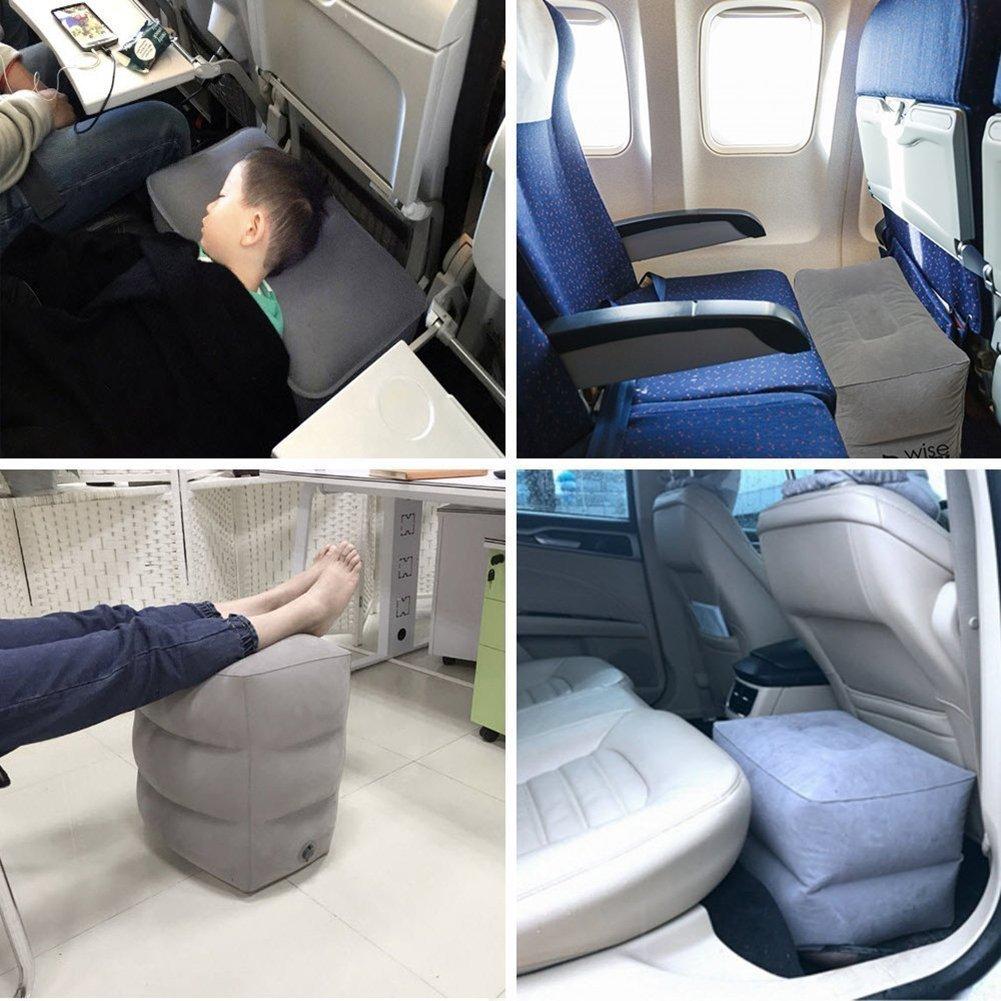 Du Lịch Bơm Hơi Chân Gối Có Thể Điều Chỉnh Chiều Cao Di Động Chân Gối Đệm Mang Theo Túi Máy Bay Nhà Xe Chân Văn