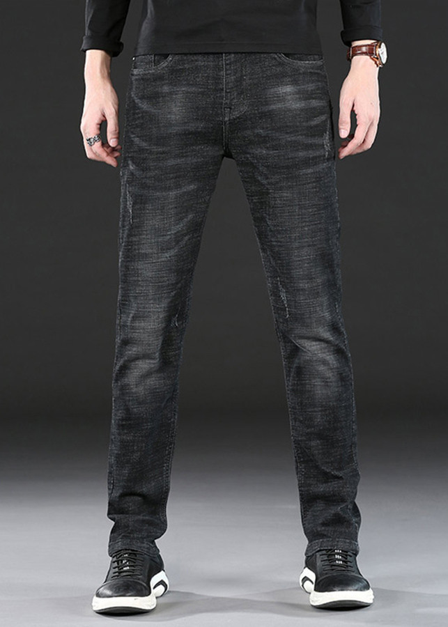 Quần Jeans Nam Đen Cào Dáng Đứng DENXUOC59 - Đen Xước
