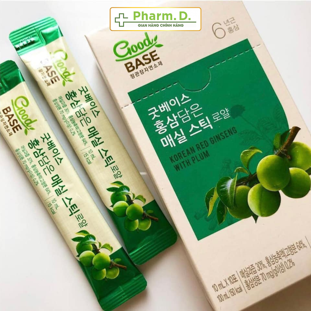 Nước Hồng Sâm Hàn Quốc Vị Mơ Goodbase KGC Cheong Kwan Jang Hỗ Trợ Sức Khỏe