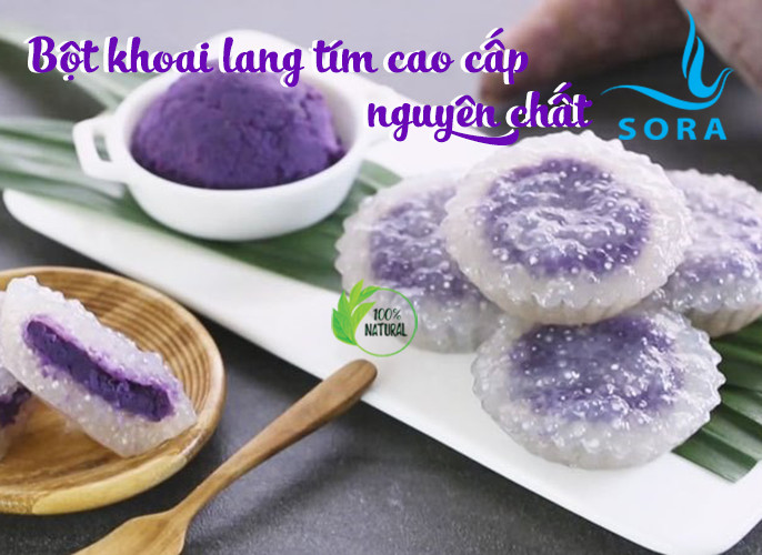 Sora Bột khoai lang tím cao cấp nguyên chất (chiết lẻ từ pack 25kg)