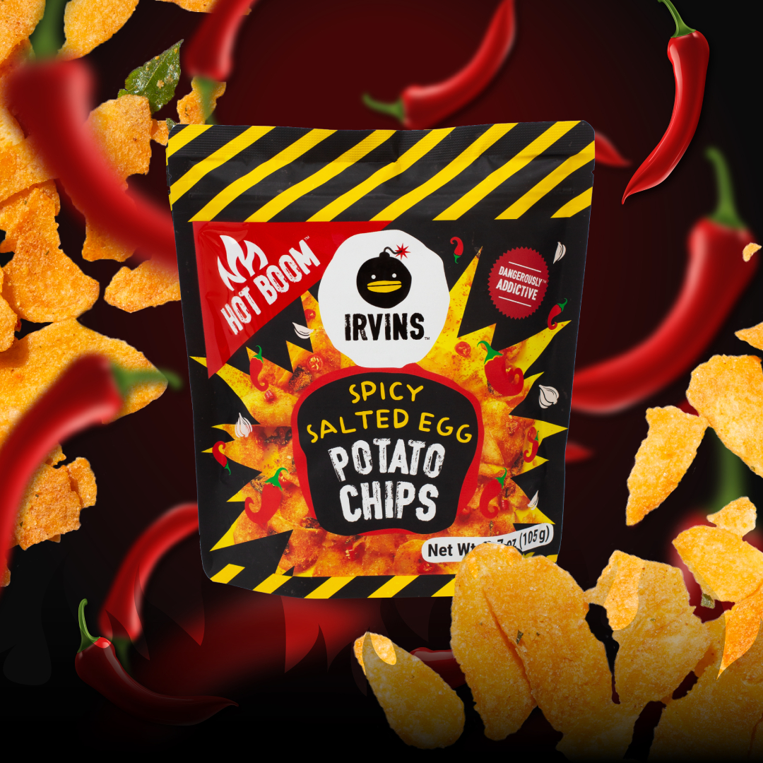 Khoai tây trứng muối cay 50g IRVINS - Mini Potato Chips 50g