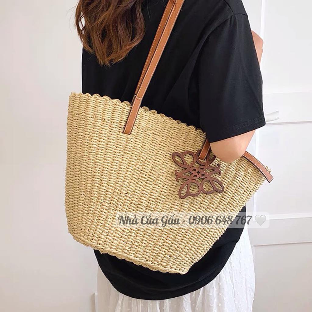 Túi cói đeo vai size to hàng hiếm đẹp cực luôn