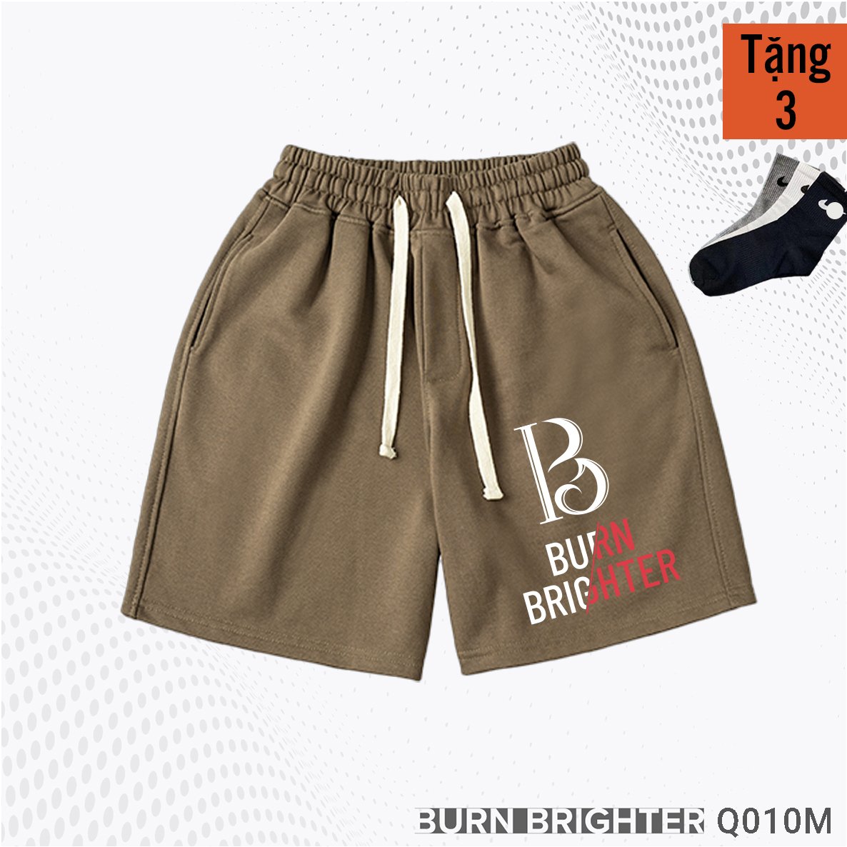 QUẦN SHORT UNISEX Q010 - BURN BRIGHTER