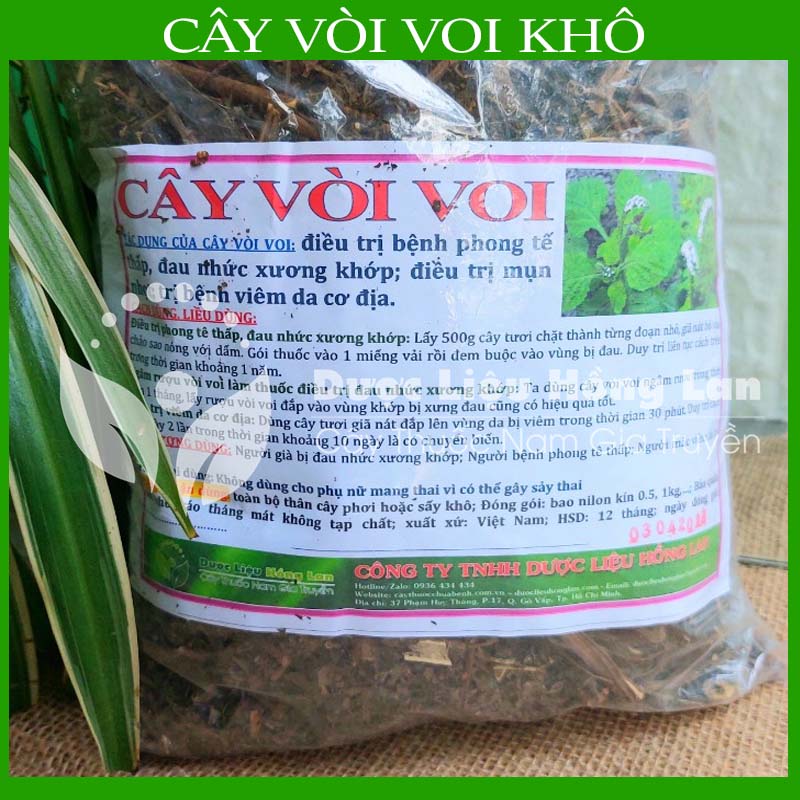 Cây vòi voi khô sạch đóng gói 500gram