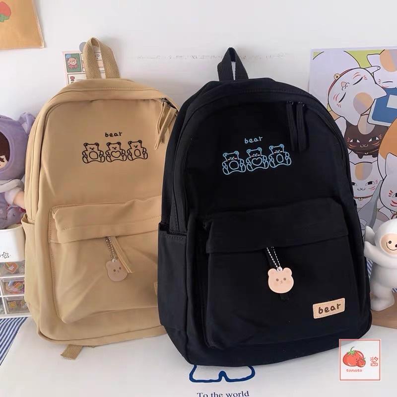 COMBO BALO BEAR + LOGO CÀI + KẸP GỖ, SỔ TAY MINI, STICKER DÁN,.. Chất DÀY DẶN CHỐNG THẤM NƯỚC