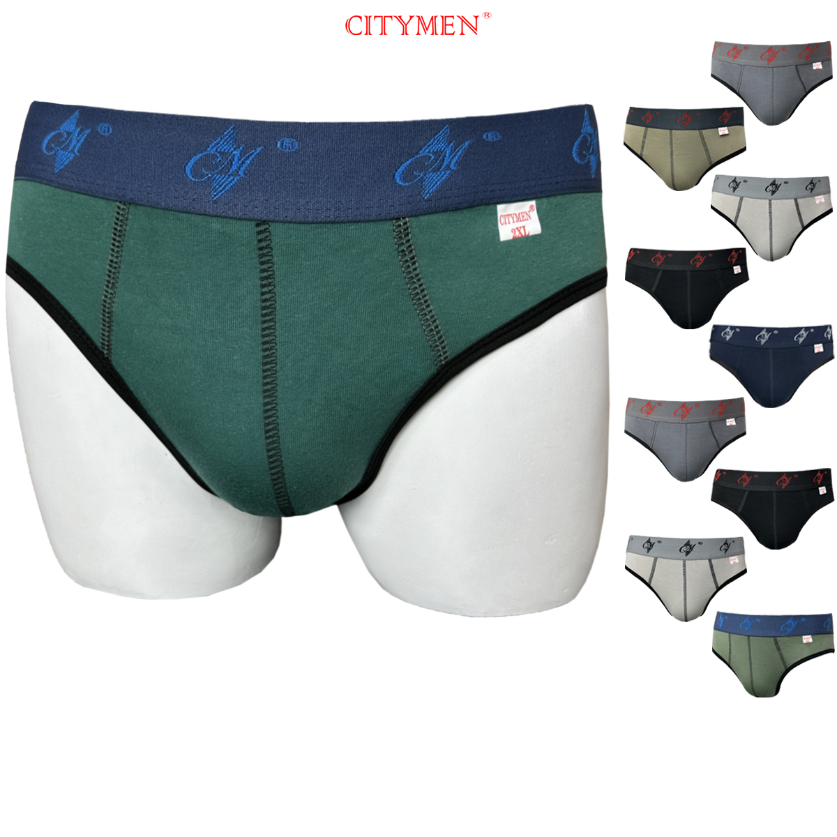 Combo 5 Quần Lót Nam vải cotton 2 chiều co giãn lưng CM hiệu CITYMEN, màu ngẫu nhiên, sịp nam - LMTK-CM2C