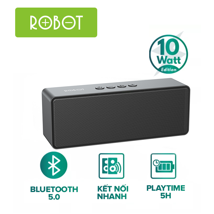 [HÀNG CHÍNH HÃNG] Loa Bluetooth ROBOT RB420 Công Suất 6W Pin 1200mAh Hỗ Trợ Thẻ Micro SD/USB/AUX - Kết Nối 2 Loa Cùng Lúc