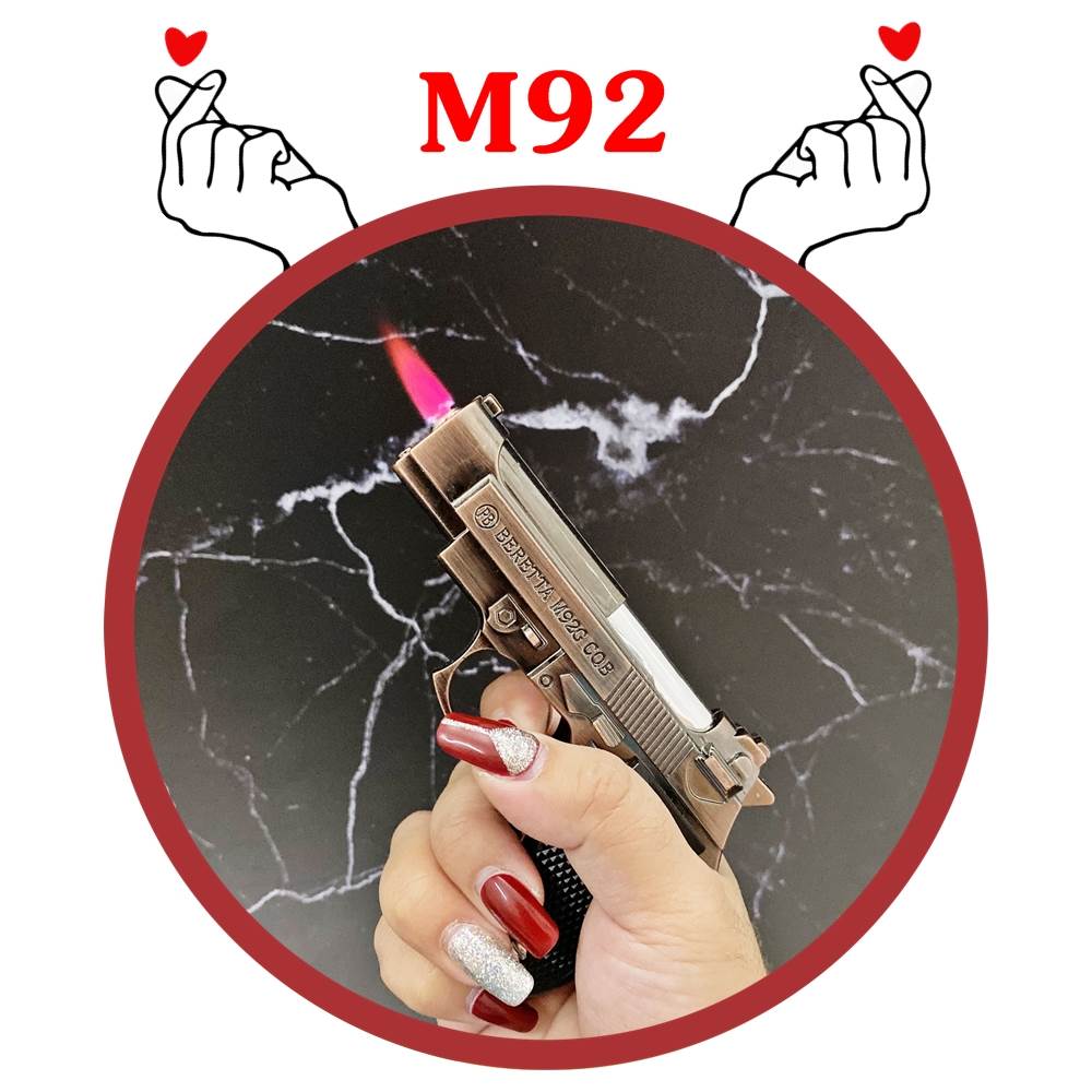Hột quẹt bật lửa khè hình súng M92 - .