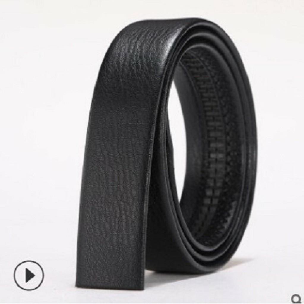 Thắt Lưng Da Khóa Cài Cao Cấp. Dây Nịt Có Khấc Da Bò 100% Mạ Vàng Nữ Tính GC305
