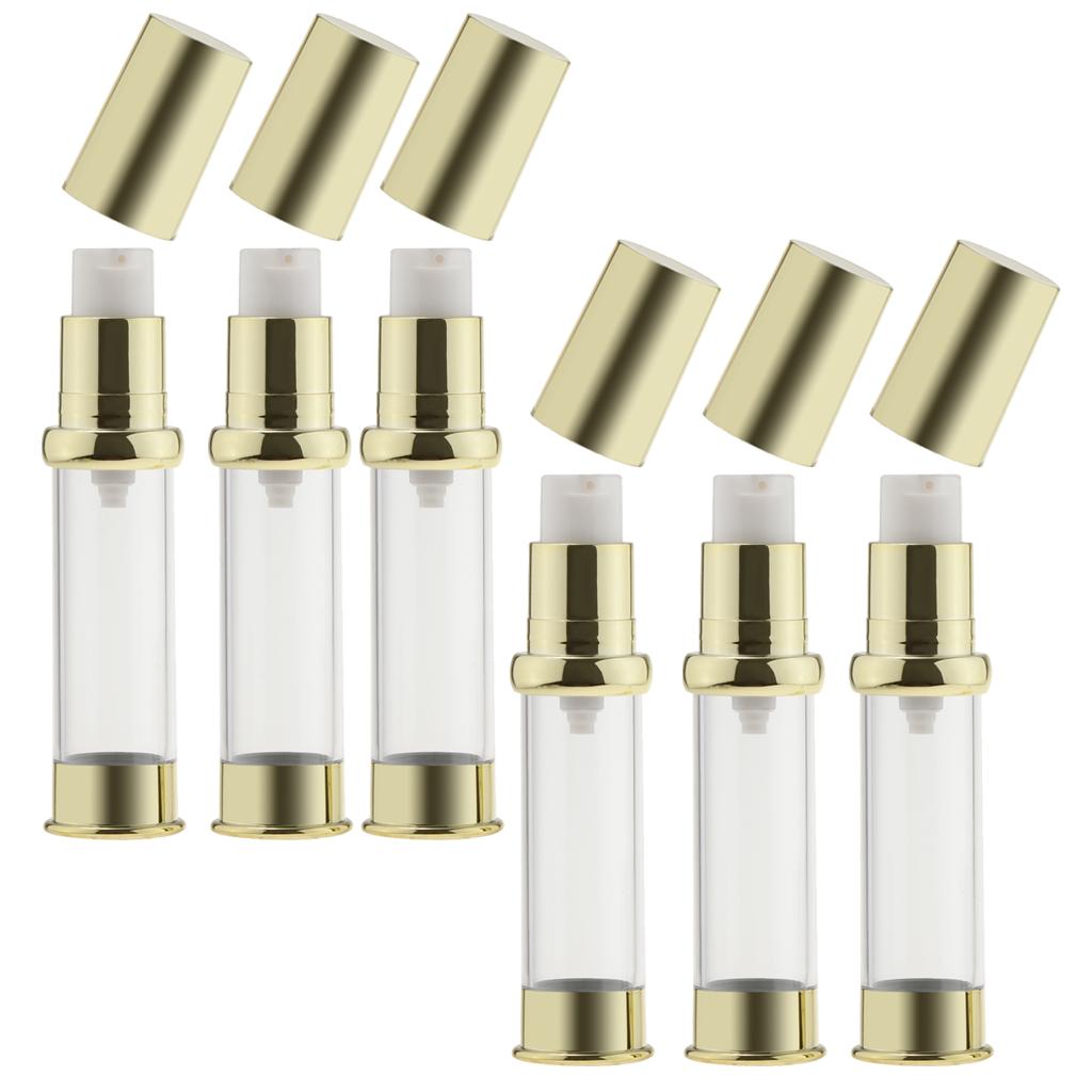 6 x Empty Airless Bottle Cosmetic Travel Perfume Spray Sprayer 10 /15 / 30 ml White for Home or Travel