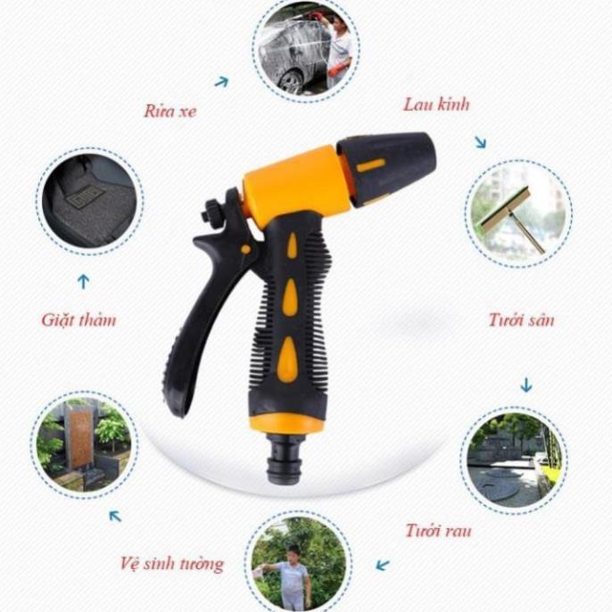 Vòi xịt nước tăng áp thông minh rửa xe, tưới cây có đầu xoay tiện lợi M319622162236224 TL