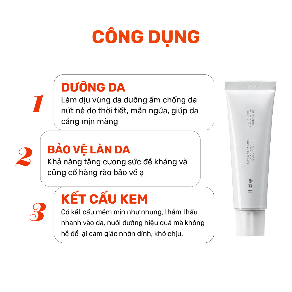 [ HOT DEAL MUA 1 TẶNG 1 ] Kem dưỡng da tay Huxley Hand Cream 30ml