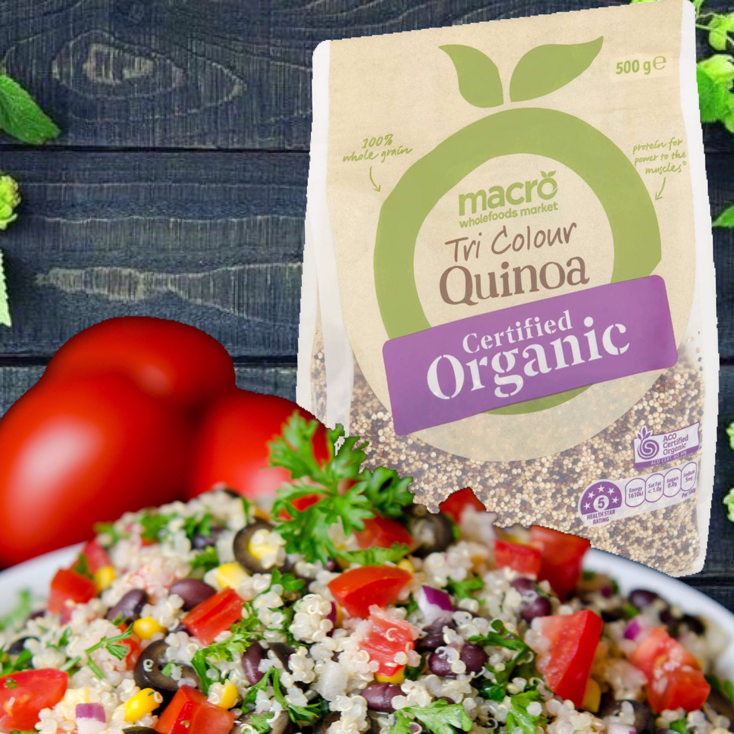 Hạt Quinoa Macro Organic Quinoa Tri Colour Úc giàu dinh dưỡng giúp giảm cholesterol, kiểm soát đường huyết, tốt cho tim mạch - QuaTangMe Extaste