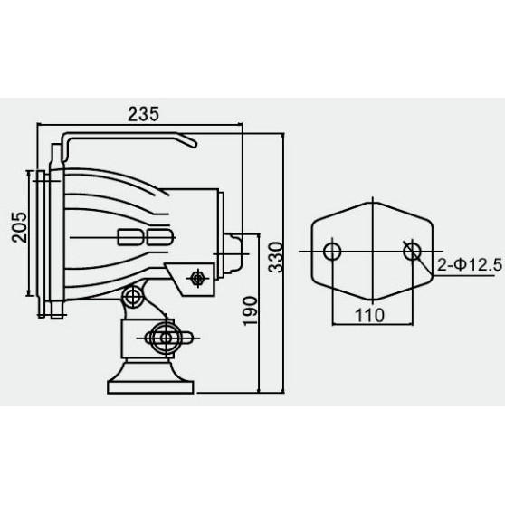 Đèn pha luồng hàng hải chiếu sáng sự cố 12/24V 200W TG8