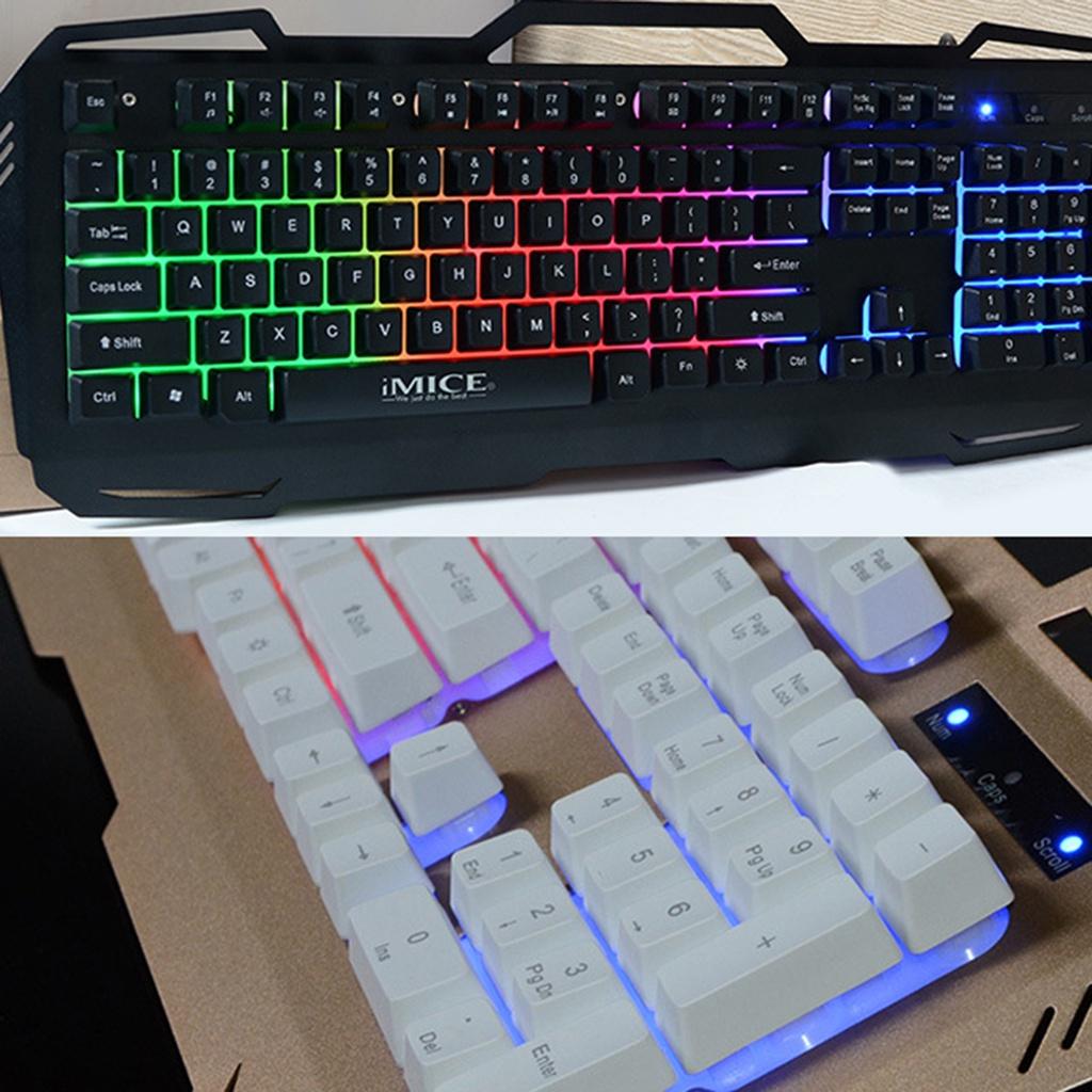 Bàn phím chơi game IMICE AK-400 tích hợp đèn LED nhiều màu sắc cho máy tính