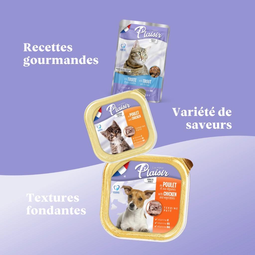 Pate PLAISIR Sốt Viên Dành Cho CHÓ Xuất Xứ Pháp Mùi Vị Thơm Ngon Bổ Dưỡng 100g