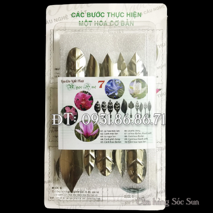 Bộ 10 dụng cụ làm rau câu 3D – Bộ số 7 - Tặng kèm kim nhụy – Mã số 1250
