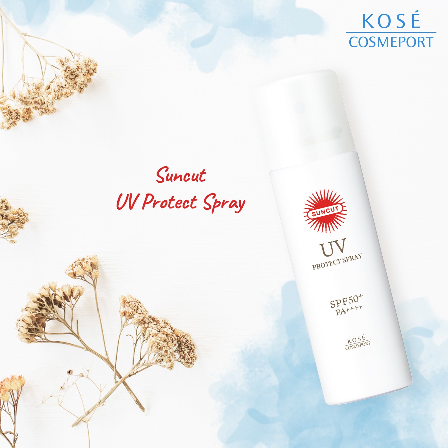 Xịt Chống Nắng Kose Suncut UV Protect Spray 60g (Combo 60g Và Set 24ml)